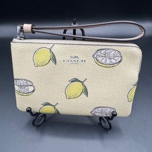 Coach Lemon Print Wristlet